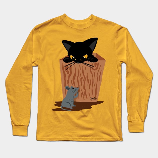 Hide-and-seek Long Sleeve T-Shirt by BATKEI